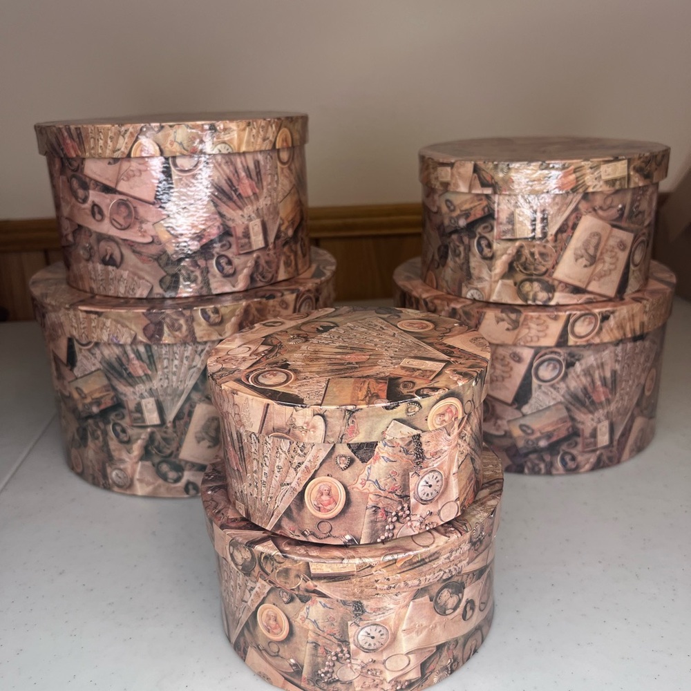 Decorative Storage Box Set - Vintage Design